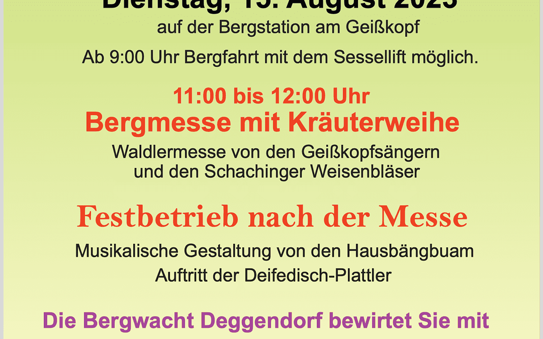 Geisskopfkirchweih am 15. August 2023
